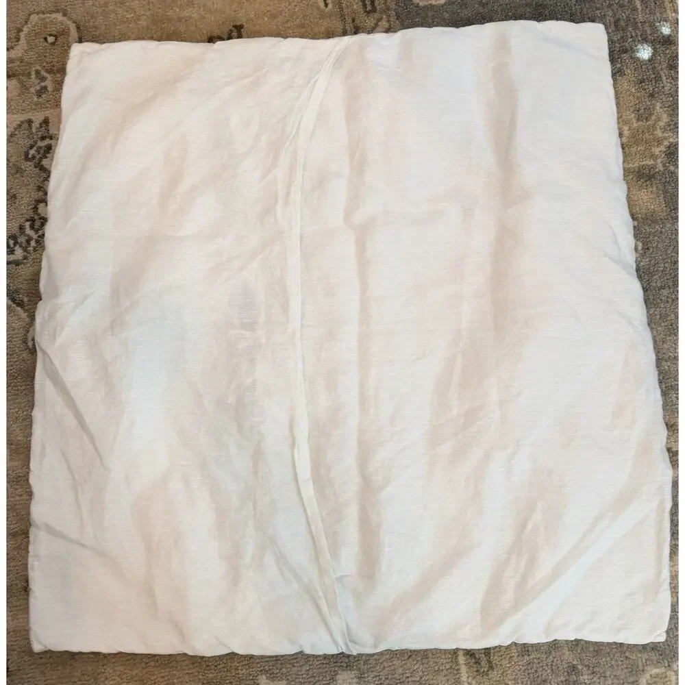 Parachute 100% Linen Euro Sham 26 X26 White NEW $79